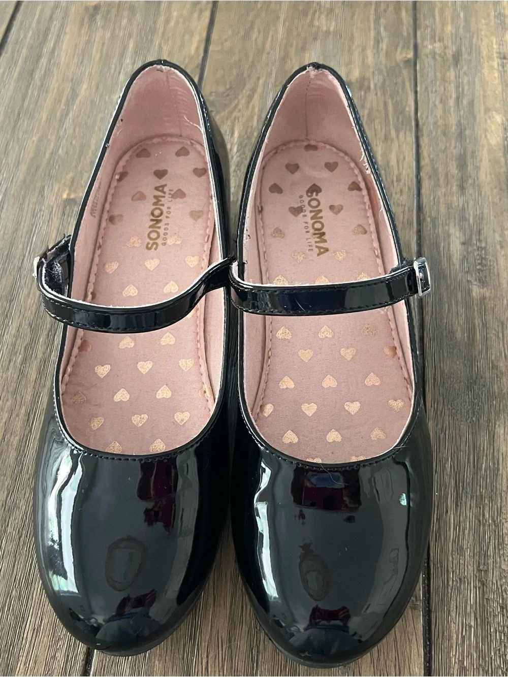 Sonoma Girls' Size 3 Black Patent Mary Jane Shoes